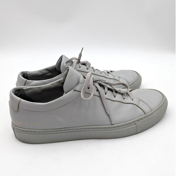 Common Projects Original Achilles Sneaker Shoes Men's Grey Size US12 EU45 - Picture 3 of 15